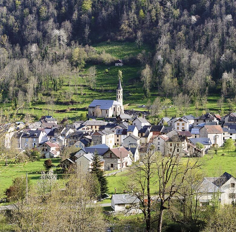 small mountain village in the French Pyrenees