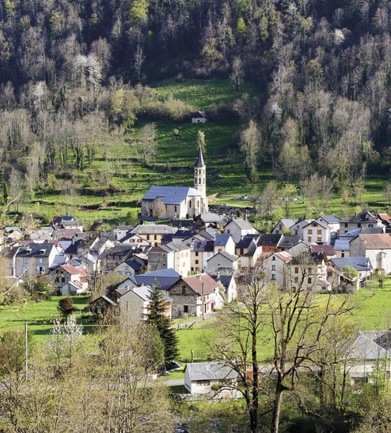 small mountain village in the French Pyrenees