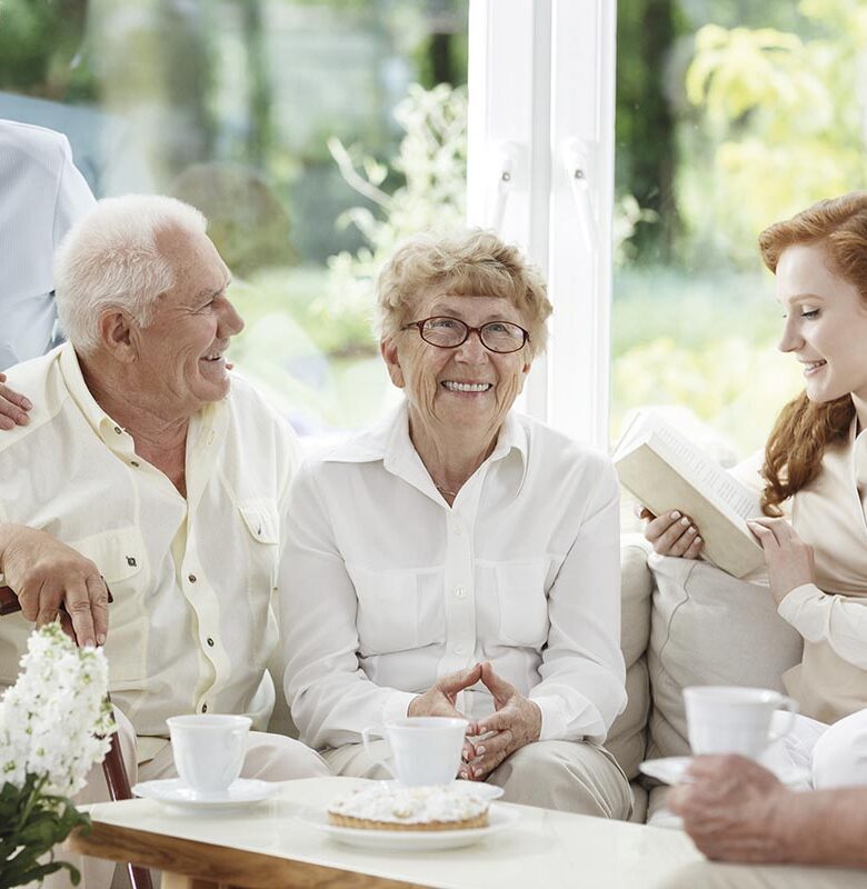 Nanny for the elderly reading