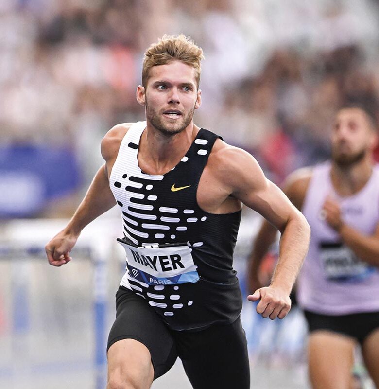 Kevin,Mayer,During,The,110m,Hurdles,Race,During,The,Meeting