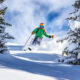 Offpiste skiing in deep powder snow